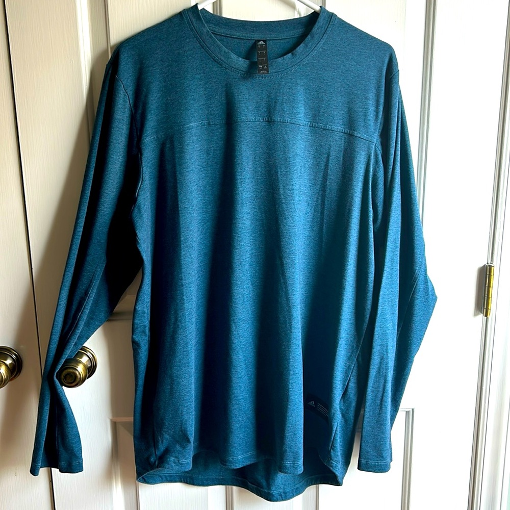 Adidas Shirt Men’s Large Blue Long Sleeve